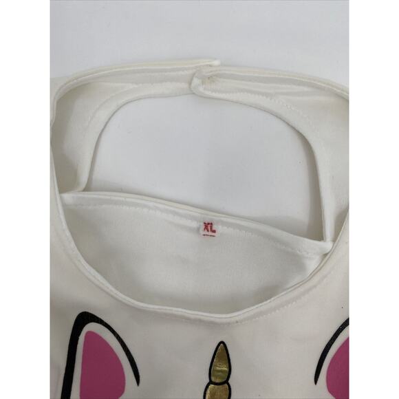Girls Round Neck Sleeveless Tie Back Unicorn Tank Tutu Dress Multicolor Size XL - Picture 6 of 9